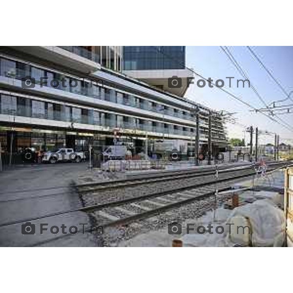 Bergamo Linea T2 Bergamo - Villa d\'Almè Tramvia della Valle Brembana Lavori fermate e vecchie stazioni 23 Giugno 2026 cronaca Bergamo Italia Foto Tiziano Manzoni Lapresse
