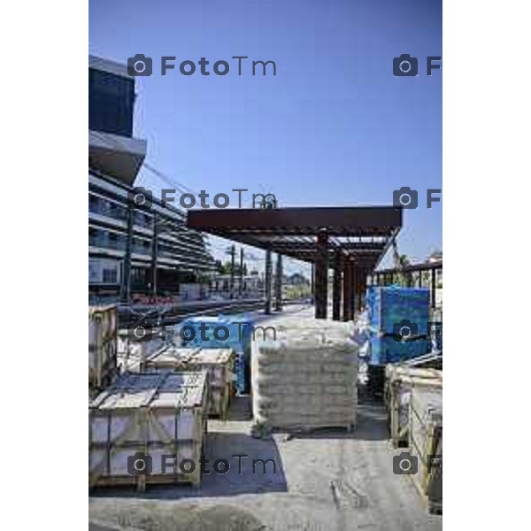 Bergamo Linea T2 Bergamo - Villa d\'Almè Tramvia della Valle Brembana Lavori fermate e vecchie stazioni 23 Giugno 2026 cronaca Bergamo Italia Foto Tiziano Manzoni Lapresse