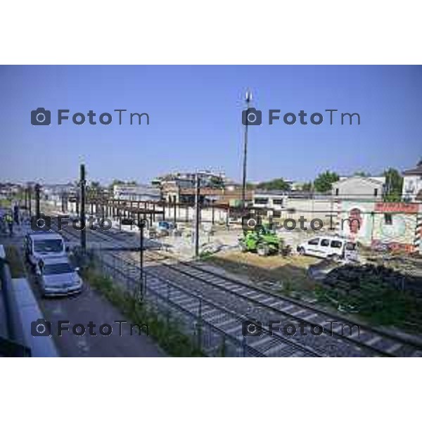 Bergamo Linea T2 Bergamo - Villa d\'Almè Tramvia della Valle Brembana Lavori fermate e vecchie stazioni 23 Giugno 2026 cronaca Bergamo Italia Foto Tiziano Manzoni Lapresse