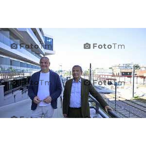 Bergamo Linea T2 Bergamo - Villa d\'Almè Tramvia della Valle Brembana Lavori fermate e vecchie stazioni Presidente Filippo Simonetti, dall\'Amministratore Delegato Gianni Scarfone 23 Giugno 2026 cronaca Bergamo Italia Foto Tiziano Manzoni Lapresse