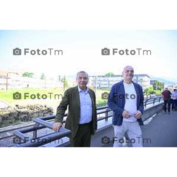 Bergamo Linea T2 Bergamo - Villa d\'Almè Tramvia della Valle Brembana Lavori fermate e vecchie stazioni Presidente Filippo Simonetti, dall\'Amministratore Delegato Gianni Scarfone 23 Giugno 2026 cronaca Bergamo Italia Foto Tiziano Manzoni Lapresse