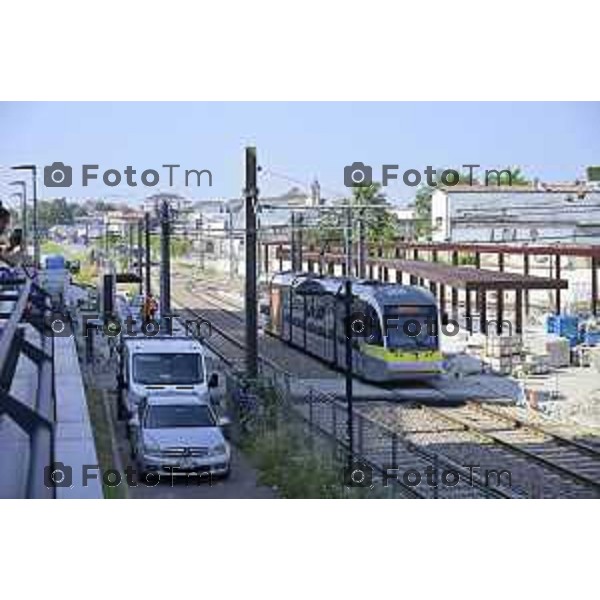 Bergamo Linea T2 Bergamo - Villa d\'Almè Tramvia della Valle Brembana Lavori fermate e vecchie stazioni 23 Giugno 2026 cronaca Bergamo Italia Foto Tiziano Manzoni Lapresse