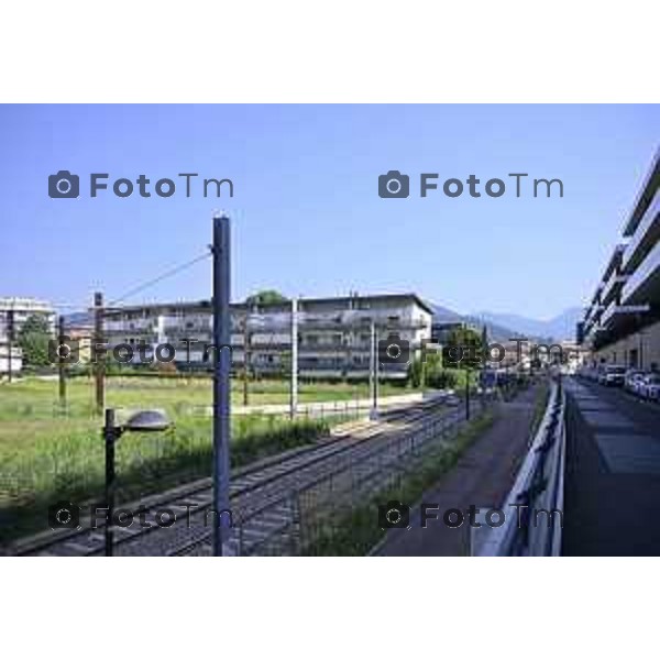 Bergamo Linea T2 Bergamo - Villa d\'Almè Tramvia della Valle Brembana Lavori fermate e vecchie stazioni 23 Giugno 2026 cronaca Bergamo Italia Foto Tiziano Manzoni Lapresse
