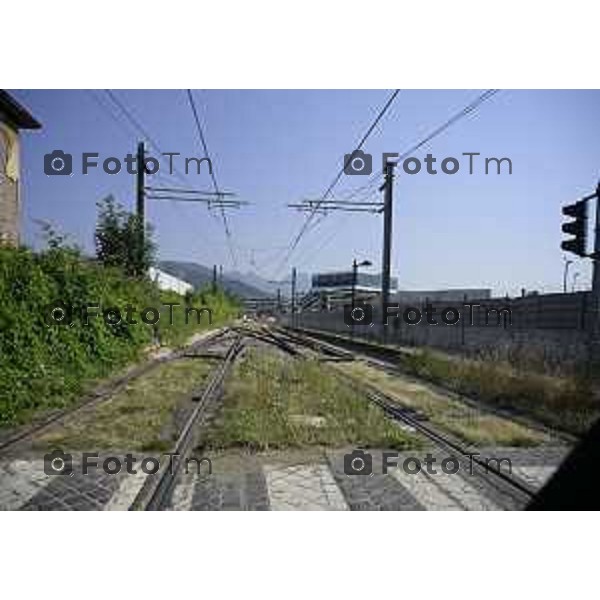 Bergamo Linea T2 Bergamo - Villa d\'Almè Tramvia della Valle Brembana Lavori fermate e vecchie stazioni 23 Giugno 2026 cronaca Bergamo Italia Foto Tiziano Manzoni Lapresse