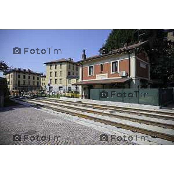 Bergamo Linea T2 Bergamo - Villa d\'Almè Tramvia della Valle Brembana Lavori fermate e vecchie stazioni 23 Giugno 2026 cronaca Bergamo Italia Foto Tiziano Manzoni Lapresse