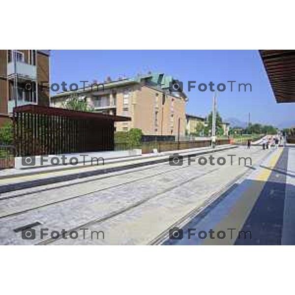 Bergamo Linea T2 Bergamo - Villa d\'Almè Tramvia della Valle Brembana Lavori fermate e vecchie stazioni 23 Giugno 2026 cronaca Bergamo Italia Foto Tiziano Manzoni Lapresse