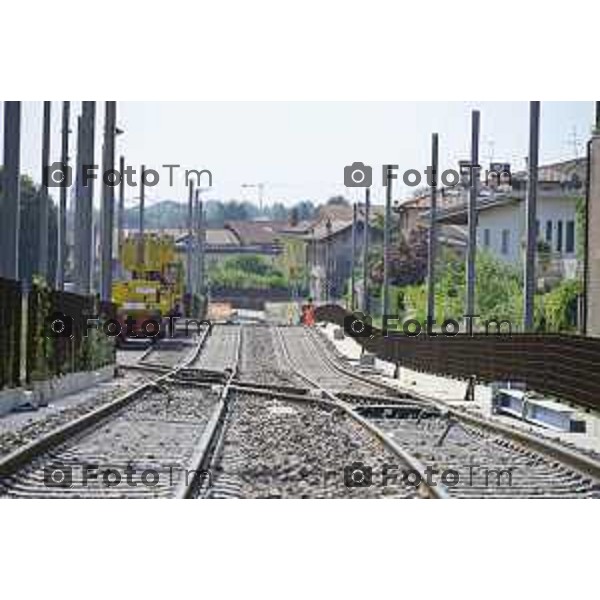 Bergamo Linea T2 Bergamo - Villa d\'Almè Tramvia della Valle Brembana Lavori fermate e vecchie stazioni 23 Giugno 2026 cronaca Bergamo Italia Foto Tiziano Manzoni Lapresse