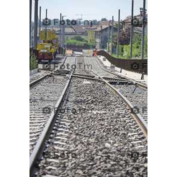 Bergamo Linea T2 Bergamo - Villa d\'Almè Tramvia della Valle Brembana Lavori fermate e vecchie stazioni 23 Giugno 2026 cronaca Bergamo Italia Foto Tiziano Manzoni Lapresse