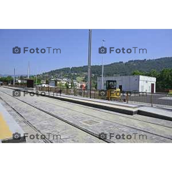 Bergamo Linea T2 Bergamo - Villa d\'Almè Tramvia della Valle Brembana Lavori fermate e vecchie stazioni 23 Giugno 2026 cronaca Bergamo Italia Foto Tiziano Manzoni Lapresse