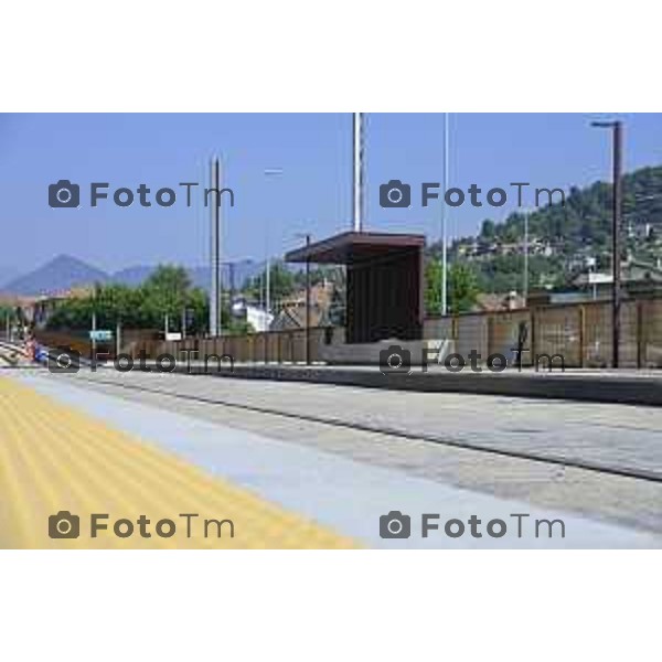 Bergamo Linea T2 Bergamo - Villa d\'Almè Tramvia della Valle Brembana Lavori fermate e vecchie stazioni 23 Giugno 2026 cronaca Bergamo Italia Foto Tiziano Manzoni Lapresse
