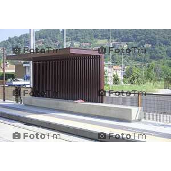 Bergamo Linea T2 Bergamo - Villa d\'Almè Tramvia della Valle Brembana Lavori fermate e vecchie stazioni 23 Giugno 2026 cronaca Bergamo Italia Foto Tiziano Manzoni Lapresse
