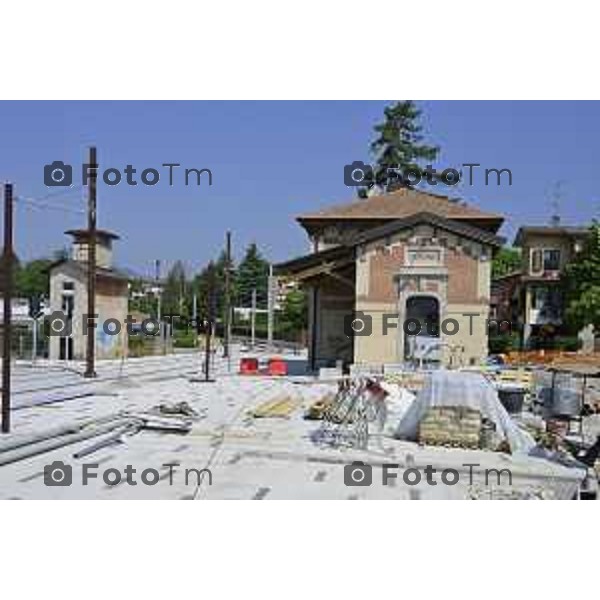 Bergamo Linea T2 Bergamo - Villa d\'Almè Tramvia della Valle Brembana Lavori fermate e vecchie stazioni 23 Giugno 2026 cronaca Bergamo Italia Foto Tiziano Manzoni Lapresse