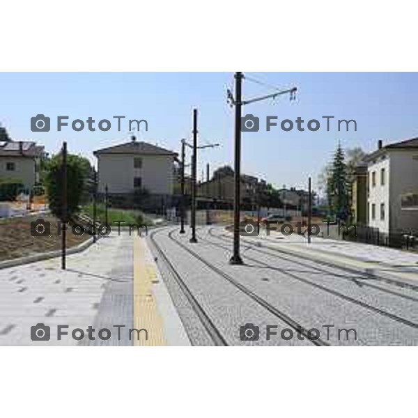 Bergamo Linea T2 Bergamo - Villa d\'Almè Tramvia della Valle Brembana Lavori fermate e vecchie stazioni 23 Giugno 2026 cronaca Bergamo Italia Foto Tiziano Manzoni Lapresse