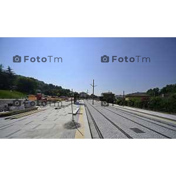 Bergamo Linea T2 Bergamo - Villa d\'Almè Tramvia della Valle Brembana Lavori fermate e vecchie stazioni 23 Giugno 2026 cronaca Bergamo Italia Foto Tiziano Manzoni Lapresse