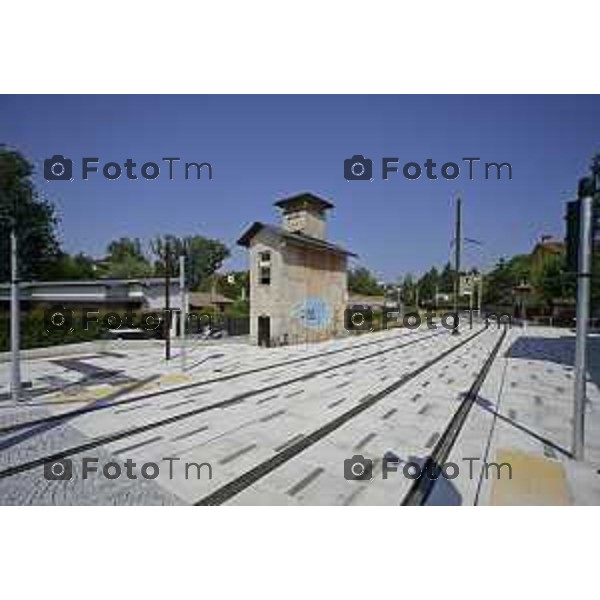 Bergamo Linea T2 Bergamo - Villa d\'Almè Tramvia della Valle Brembana Lavori fermate e vecchie stazioni 23 Giugno 2026 cronaca Bergamo Italia Foto Tiziano Manzoni Lapresse