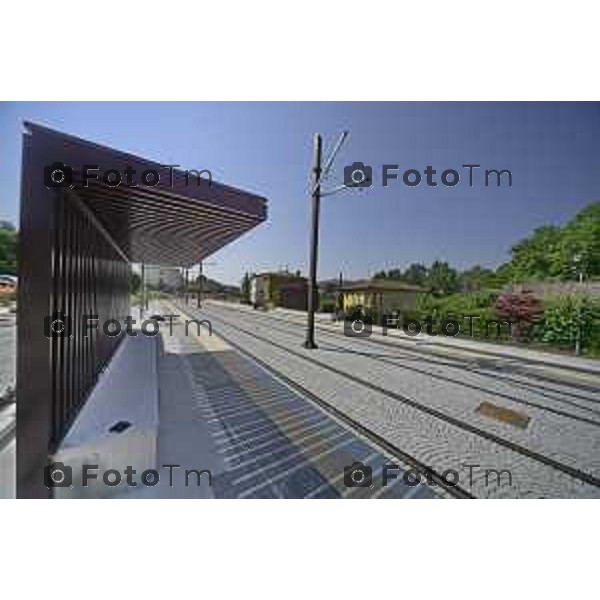 Bergamo Linea T2 Bergamo - Villa d\'Almè Tramvia della Valle Brembana Lavori fermate e vecchie stazioni 23 Giugno 2026 cronaca Bergamo Italia Foto Tiziano Manzoni Lapresse