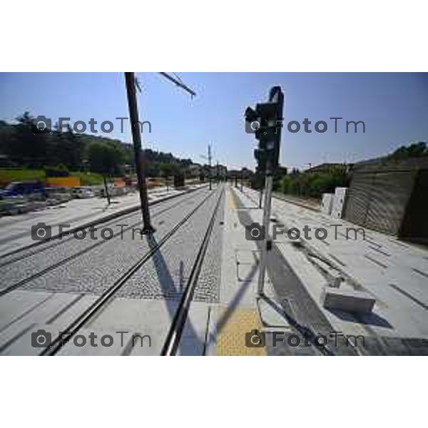 Bergamo Linea T2 Bergamo - Villa d\'Almè Tramvia della Valle Brembana Lavori fermate e vecchie stazioni 23 Giugno 2026 cronaca Bergamo Italia Foto Tiziano Manzoni Lapresse
