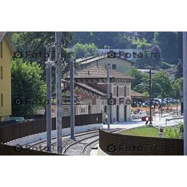 Bergamo Linea T2 Bergamo - Villa d\'Almè Tramvia della Valle Brembana Lavori fermate e vecchie stazioni 23 Giugno 2026 cronaca Bergamo Italia Foto Tiziano Manzoni Lapresse