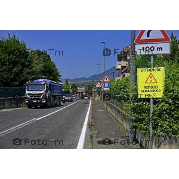 Bergamo Linea T2 Bergamo - Villa d\'Almè Tramvia della Valle Brembana Lavori fermate e vecchie stazioni nella foto tratto Almè 23 Giugno 2026 cronaca Bergamo Italia Foto Tiziano Manzoni Lapresse