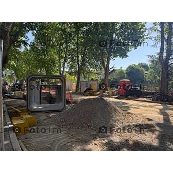 Bergamo cantiere opera dello scolmatore del torrente tremana 20-giugno 2026 cronaca Bergamo Italia Foto Tiziano Manzoni Lapresse
