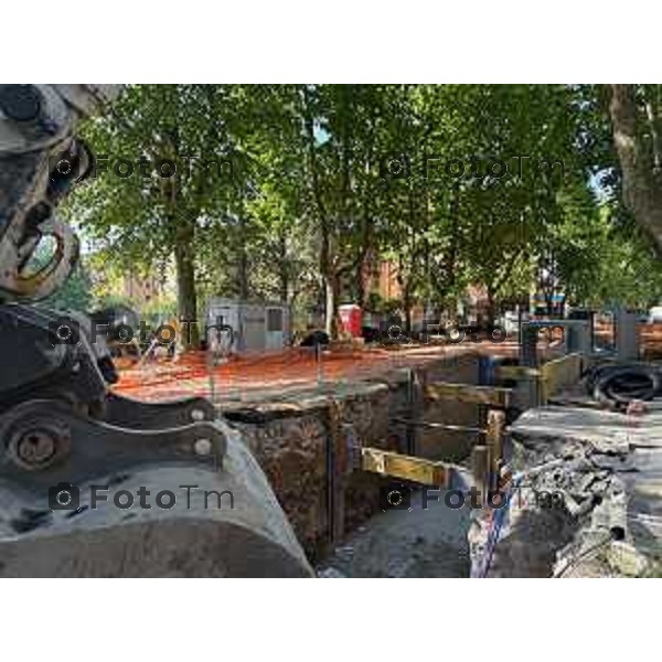 Bergamo cantiere opera dello scolmatore del torrente tremana 20-giugno 2026 cronaca Bergamo Italia Foto Tiziano Manzoni Lapresse