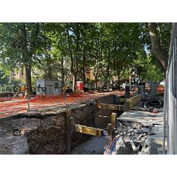 Bergamo cantiere opera dello scolmatore del torrente tremana 20-giugno 2026 cronaca Bergamo Italia Foto Tiziano Manzoni Lapresse