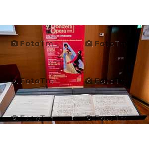 Bergamo ritrovamento testo di Gaetano Donizetti donato alla fondazione 25 -giugno 2026 cronaca Bergamo Italia Foto Tiziano Manzoni Lapresse