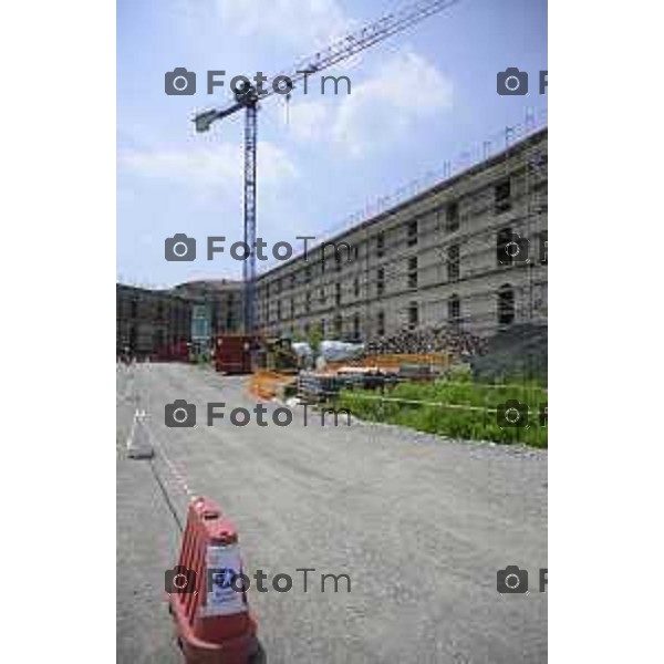Bergamo sopralluogo al cantiere dell\'ex Caserma Montelungo. 26 giugno 2026 cronaca Bergamo Italia Foto Tiziano Manzoni Lapresse
