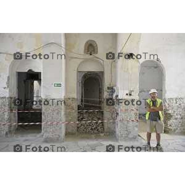 Bergamo sopralluogo al cantiere dell\'ex Caserma Montelungo. 26 giugno 2026 cronaca Bergamo Italia Foto Tiziano Manzoni Lapresse