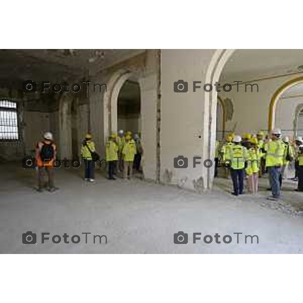 Bergamo sopralluogo al cantiere dell\'ex Caserma Montelungo. 26 giugno 2026 cronaca Bergamo Italia Foto Tiziano Manzoni Lapresse
