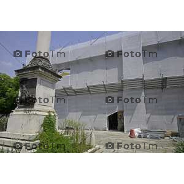 Bergamo sopralluogo al cantiere dell\'ex Caserma Montelungo. 26 giugno 2026 cronaca Bergamo Italia Foto Tiziano Manzoni Lapresse
