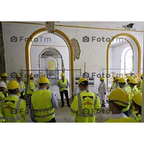 Bergamo sopralluogo al cantiere dell\'ex Caserma Montelungo. 26 giugno 2026 cronaca Bergamo Italia Foto Tiziano Manzoni Lapresse