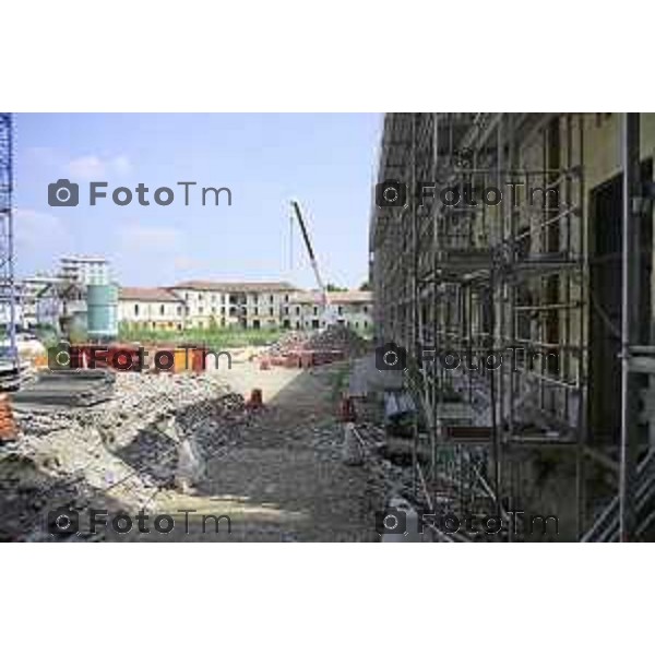 Bergamo sopralluogo al cantiere dell\'ex Caserma Montelungo. 26 giugno 2026 cronaca Bergamo Italia Foto Tiziano Manzoni Lapresse