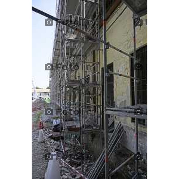 Bergamo sopralluogo al cantiere dell\'ex Caserma Montelungo. 26 giugno 2026 cronaca Bergamo Italia Foto Tiziano Manzoni Lapresse