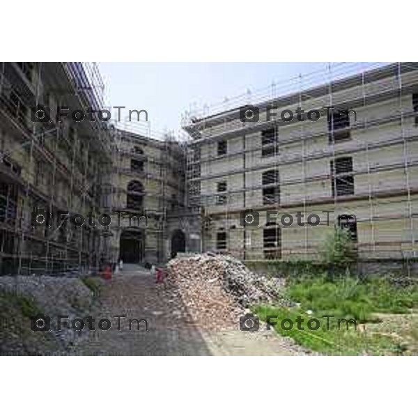 Bergamo sopralluogo al cantiere dell\'ex Caserma Montelungo. 26 giugno 2026 cronaca Bergamo Italia Foto Tiziano Manzoni Lapresse
