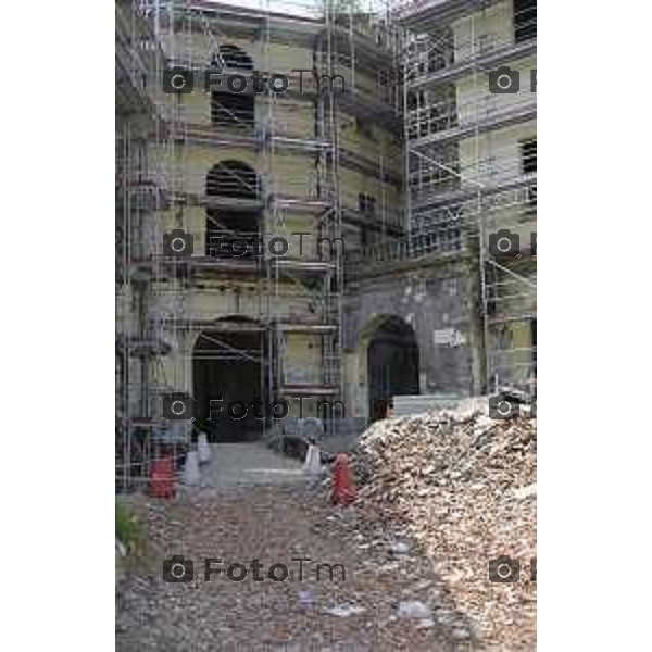 Bergamo sopralluogo al cantiere dell\'ex Caserma Montelungo. 26 giugno 2026 cronaca Bergamo Italia Foto Tiziano Manzoni Lapresse