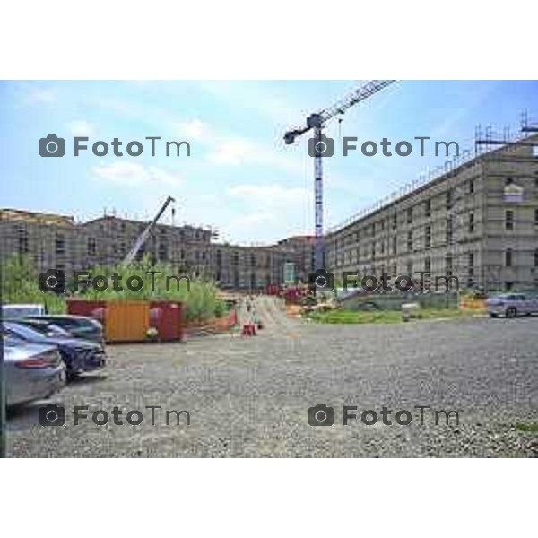 Bergamo sopralluogo al cantiere dell\'ex Caserma Montelungo. 26 giugno 2026 cronaca Bergamo Italia Foto Tiziano Manzoni Lapresse