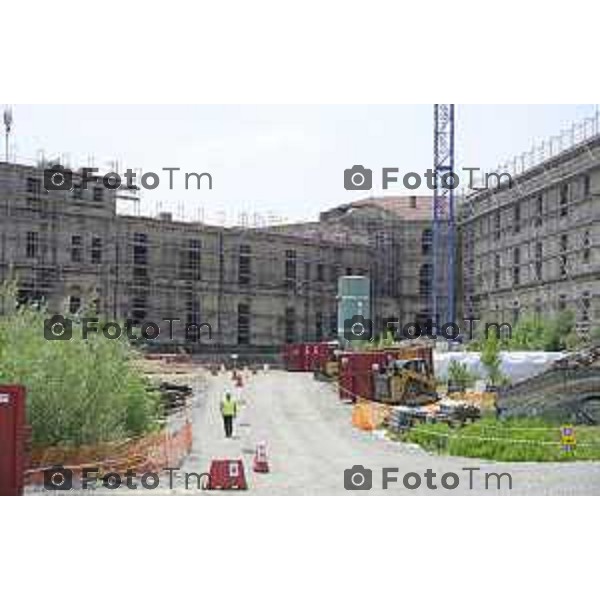 Bergamo sopralluogo al cantiere dell\'ex Caserma Montelungo. 26 giugno 2026 cronaca Bergamo Italia Foto Tiziano Manzoni Lapresse