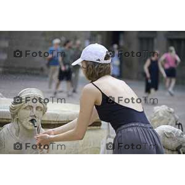 Bergamo Bergamo forte ondata di caldo a Giugno 2026 temperature di 39 gradi 26 giugno 2026 cronaca Bergamo Italia Foto Tiziano Manzoni Lapresse