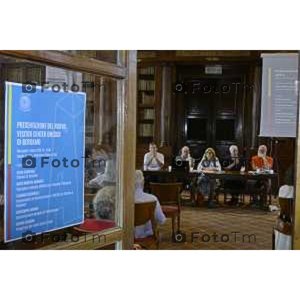 Bergamo presentazione del nuovo Visitor Centre UNESCO, realizzato all\'interno della Torre del Gombito 1 Luglio 2026 cronaca Bergamo Italia Foto Tiziano Manzoni Lapresse