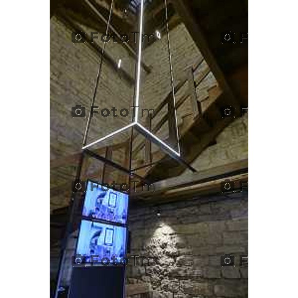 Bergamo presentazione del nuovo Visitor Centre UNESCO, realizzato all\'interno della Torre del Gombito 1 Luglio 2026 cronaca Bergamo Italia Foto Tiziano Manzoni Lapresse