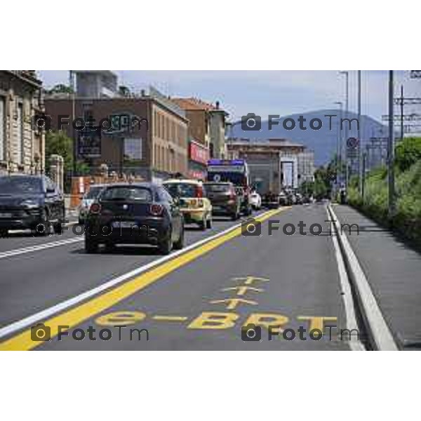 Bergamo Bergamo Tratta Ebrt da Bergamo a Dalmine. 8 luglio 2026 cronaca Bergamo Italia Foto Tiziano Manzoni Lapresse
