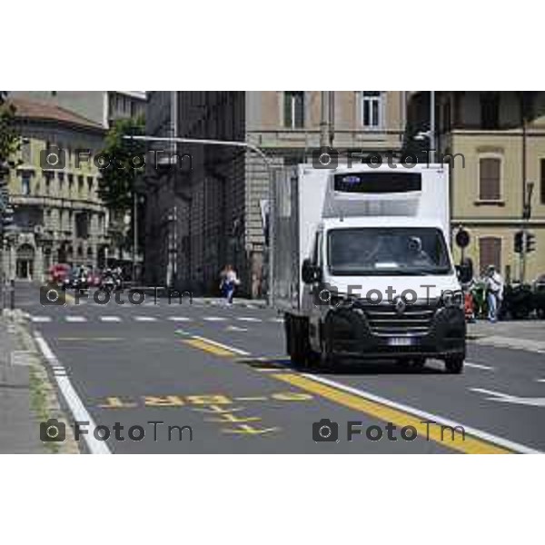Bergamo Bergamo Tratta Ebrt da Bergamo a Dalmine. 8 luglio 2026 cronaca Bergamo Italia Foto Tiziano Manzoni Lapresse