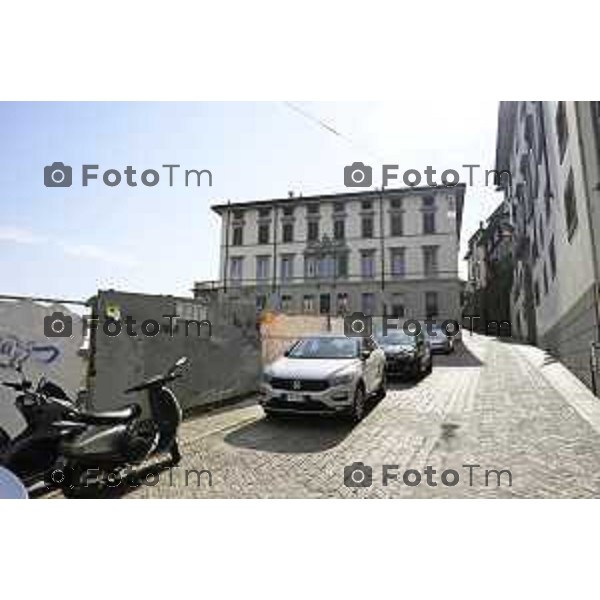 Bergamo parcheggio via porta dipinta cantiere 2026 cronaca Bergamo Italia Foto Tiziano Manzoni Lapresse