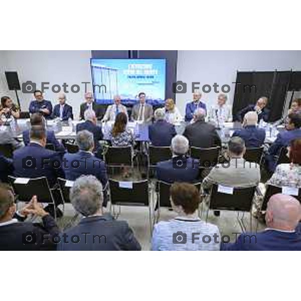 Bergamo, sede dell’Associazione Compagnia delle Opere incontro dedicato alla filiera del “4+2” con il Ministro dell’Istruzione Giuseppe Valditara. 13 LUGLIO cronaca Bergamo Italia Foto Tiziano Manzoni Lapresse