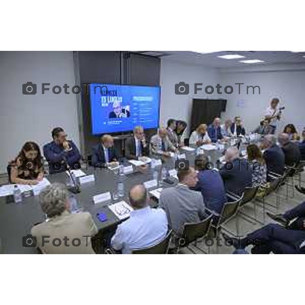 Bergamo, sede dell’Associazione Compagnia delle Opere incontro dedicato alla filiera del “4+2” con il Ministro dell’Istruzione Giuseppe Valditara. 13 LUGLIO cronaca Bergamo Italia Foto Tiziano Manzoni Lapresse