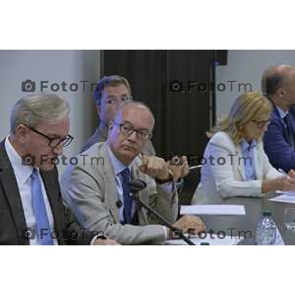 Bergamo, sede dell’Associazione Compagnia delle Opere incontro dedicato alla filiera del “4+2” con il Ministro dell’Istruzione Giuseppe Valditara. 13 LUGLIO cronaca Bergamo Italia Foto Tiziano Manzoni Lapresse