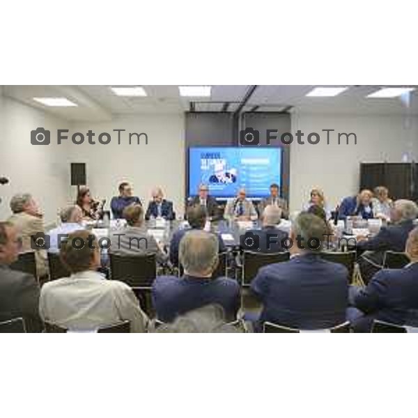 Bergamo, sede dell’Associazione Compagnia delle Opere incontro dedicato alla filiera del “4+2” con il Ministro dell’Istruzione Giuseppe Valditara. 13 LUGLIO cronaca Bergamo Italia Foto Tiziano Manzoni Lapresse