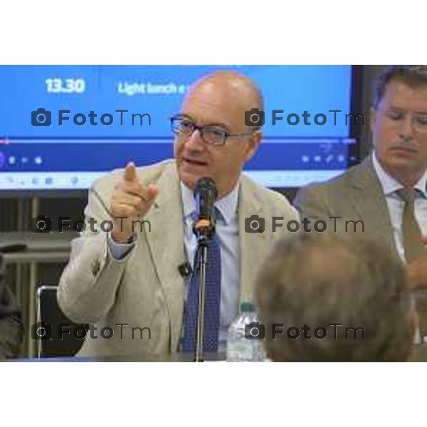 Bergamo, sede dell’Associazione Compagnia delle Opere incontro dedicato alla filiera del “4+2” con il Ministro dell’Istruzione Giuseppe Valditara. 13 LUGLIO cronaca Bergamo Italia Foto Tiziano Manzoni Lapresse