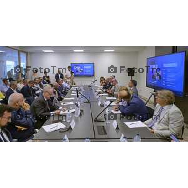 Bergamo, sede dell’Associazione Compagnia delle Opere incontro dedicato alla filiera del “4+2” con il Ministro dell’Istruzione Giuseppe Valditara. 13 LUGLIO cronaca Bergamo Italia Foto Tiziano Manzoni Lapresse
